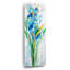  «Fresh Blue Flowers 1» par Silvia Vassileva, art mural en verre acrylique, 12 po x 36 po-1218759133