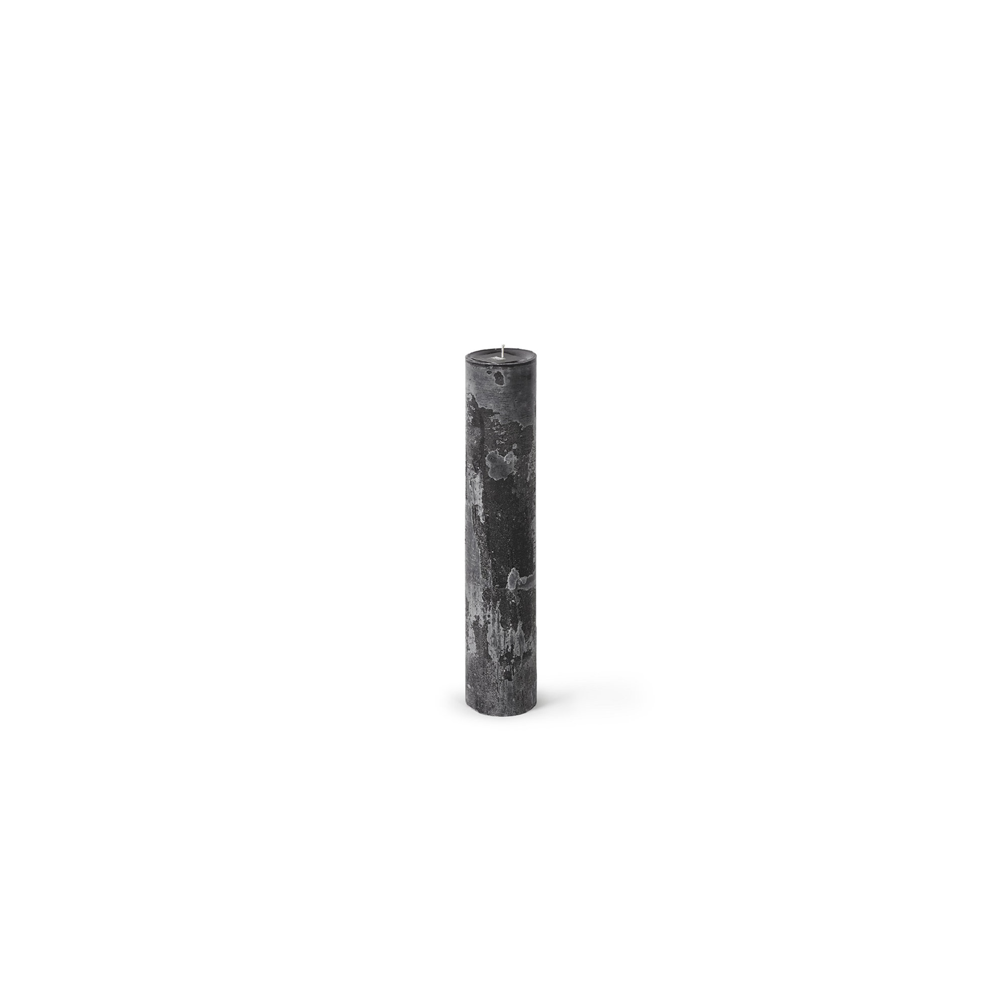 Unscented Pillar Candle, Black, 13.75" H x 2.75" W x 2.75" D