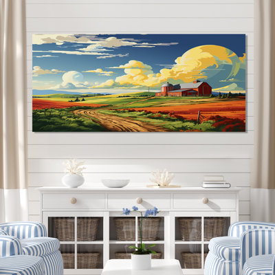 Minimaliste Indiana Barns Countryside II - Barns, art mural