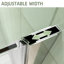 Porte de douche pliante sans cadre 36 "- 37 3/8" x H 72 "avec verre trempé transparent 1/4" (6mm)-108979071
