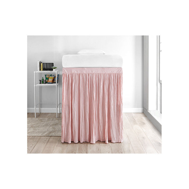 Jupe de lit 60 po Crinkle, Rose quartz