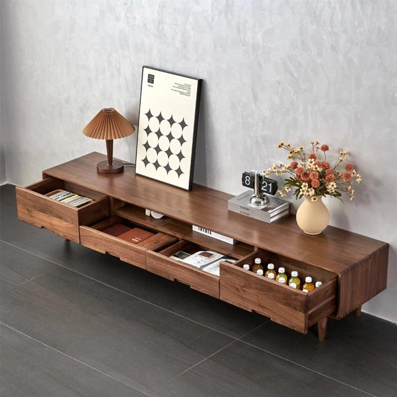 Full drawer design storage TV cabinet, 78.74"