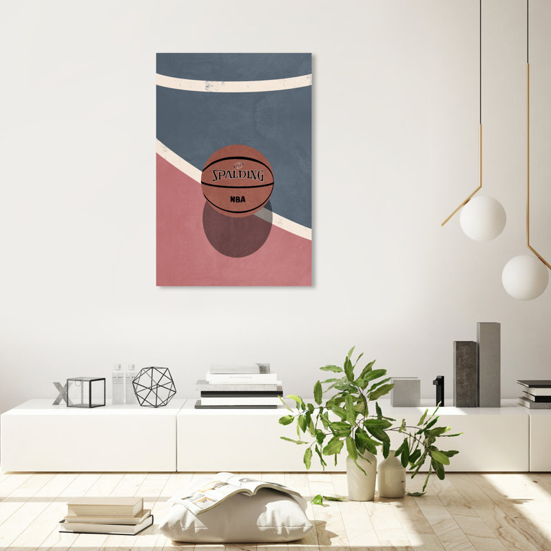 Zone de basketball - Peinture sur toile, H 36 po x l 24 po, Toile tendue