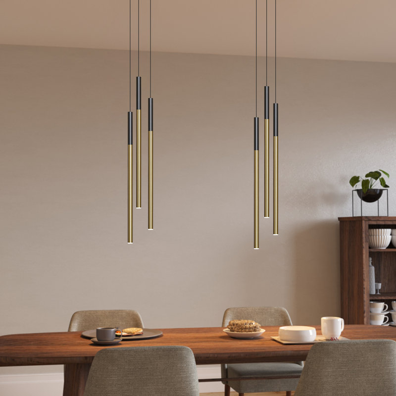 Baileyton 3 - Light LED Cluster Pendant, Brushed Brass/Black
