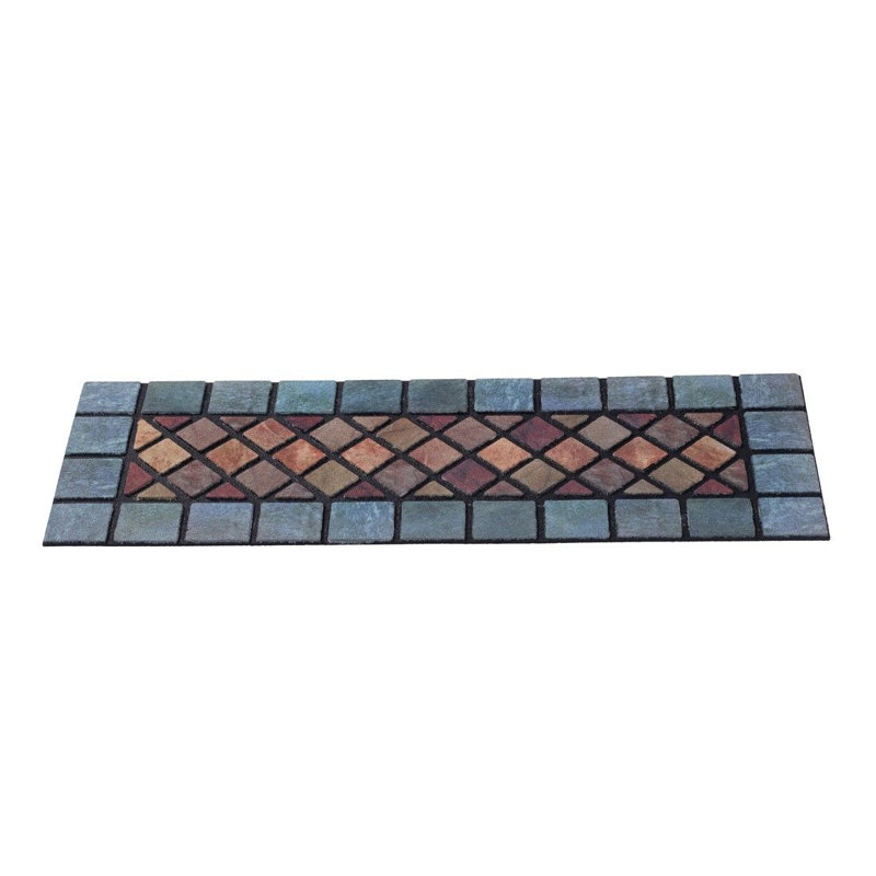 Non-Slip Indoor / Outdoor Doormat, Blue/Orange