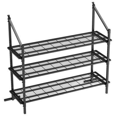 Shipping Container Shelving, Adjustable 3-Tier Heavy Duty Storage Brackets, 59"W x 22"D x 59"H, 1100 lbs Capacity for Garage, Warehouse & Home Organization