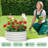 2 Pcs Metal Round Galvanized Raised Garden Bed, Planter Box for Planting Plants, Vegetables - Beige 2x2x1 FT-987027197