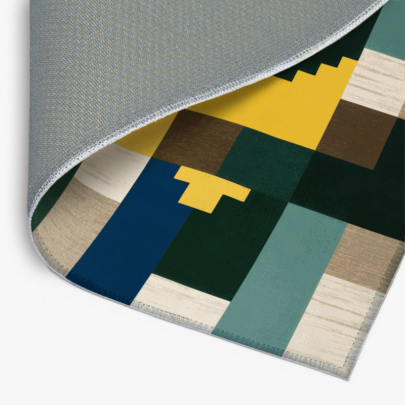 Angular Earth Indoor And Outdoor Area Rug, Rectangle 9' x 12'