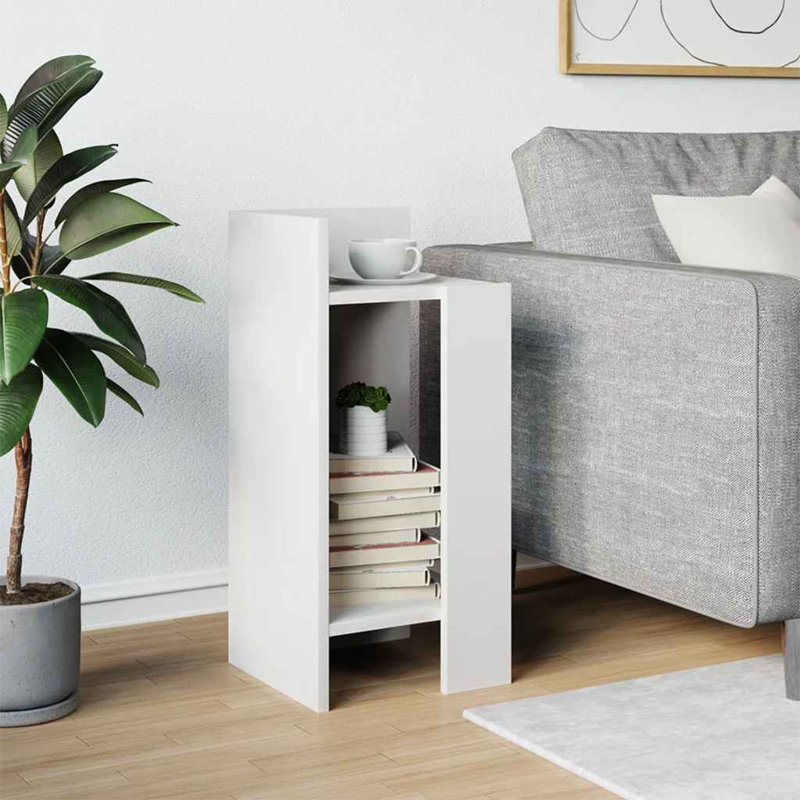 7-9 End Table, White