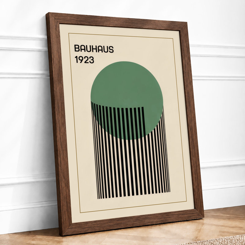 Bauhaus Architecture Geometric - Framed Print, Walnut, A1 - 84.1 x 59.4 cm