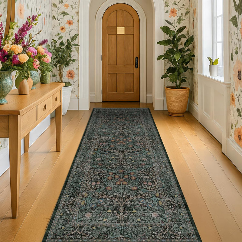 Tapis de couloir de cuisine lavable antidérapant, Tapis de couloir 2 pi 6 po x 10 pi