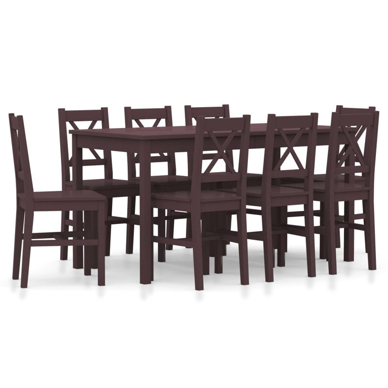 Uhrichsville 8 - Person Dining Set, H73 x L140 x W70cm, White, White