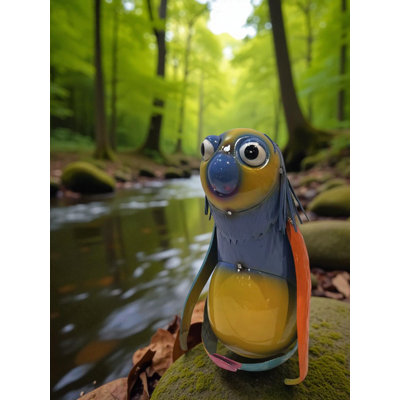 Nuallan Animals Weather Resistant UV Resistant Rust Resistant Metal Garden Statue