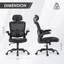 Chaise de bureau ergonomique, chaise de bureau à haut dossier avec accoudoirs rabattables et support lombaire réglable, chaise d'ordinateur pour la maison et le bureau