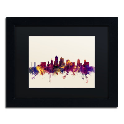 « kansas city horizon » par michael tompsett, impression sur toile encadrée