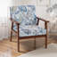 2 chaises d'appoint modernes avec siège rembourré et accoudoirs en bois d'hévéa