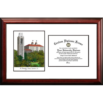 NCAA Kansas Jayhawks Scholar Lithograph Diploma Frame