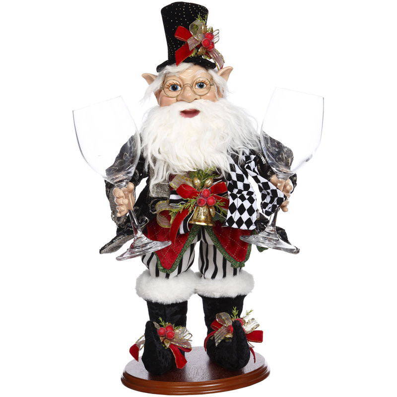 Elf With Wineglasses - 20 Inches