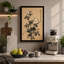 Botanical Ink Study Japandi - Wrapped Canvas-190397366-190397368