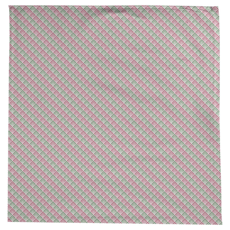 Avicia Geometric Tablecloth, Dark Pink/Green