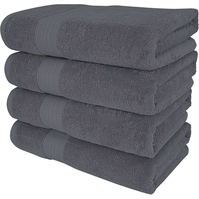 Zetilla Plush Bath Towel, Dark Gray