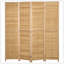 4 Panel Bamboo Room Divider, 5.5' Tall, Portable Folding Privacy Screens, Hand-Woven Double-Sided For Home And Office, Natural