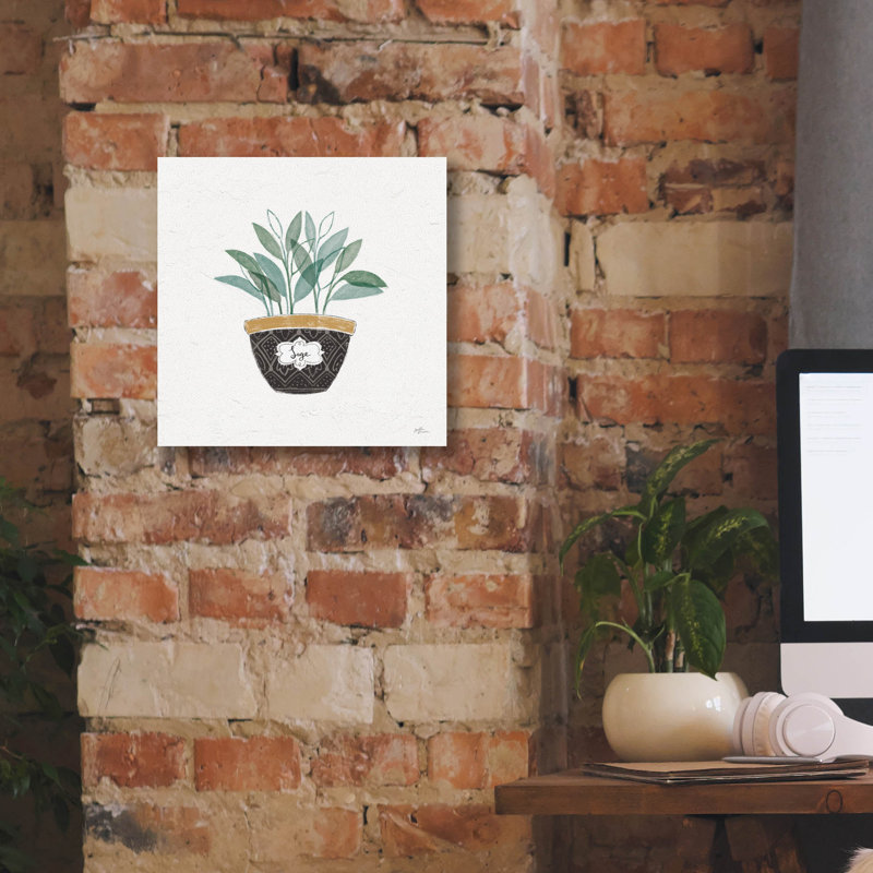 Art mural sur toile Winston Porter «Fine Herbs 7» par Janelle Penner, H 12 po x l 12 po x P 0,75 po