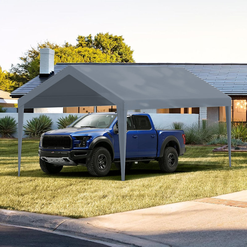 Housse de remplacement pour abri d'auto 10 x 20 pi, abri d'auto seulement, Gris