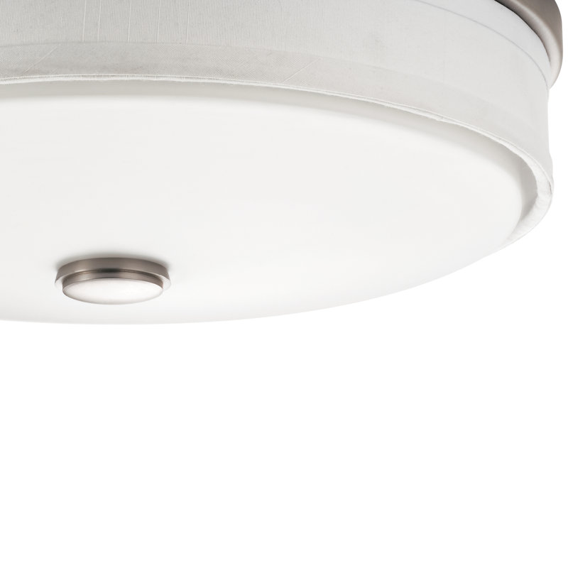 Dodie Acrylic Flush Mount, Brushed Nickel, 4.25" H x 13" W x 13" D, LED