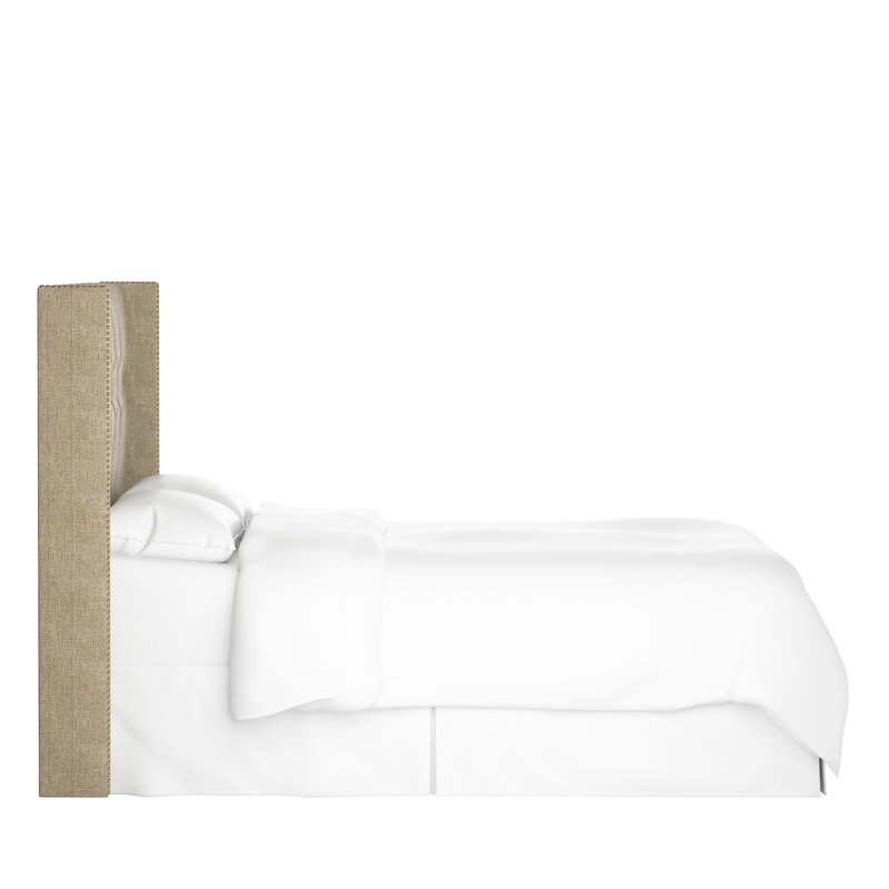 Knighten Upholstered Headboard, Queen, Zuma Natural Textured Linen