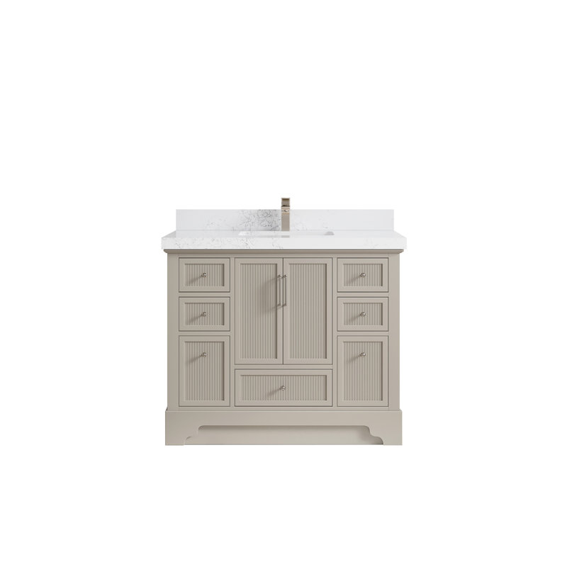 Alys 42'' Single Bathroom Vanity with Quartz Top, Empira