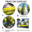 Ensemble d'art mural «The Swaying Cypress Pointillism X - Van Gogh»-462393289-462393291-462393293