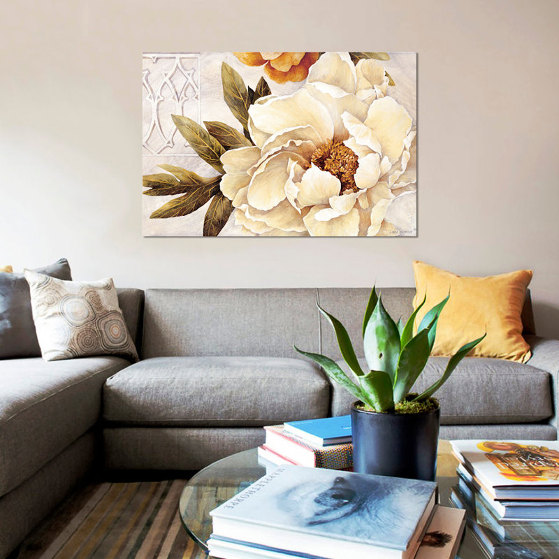 «Summer Fresh Peony», reproduction d'impression sur toile, H 12 po x l 18 po x P 1,5 po, Toile tendue