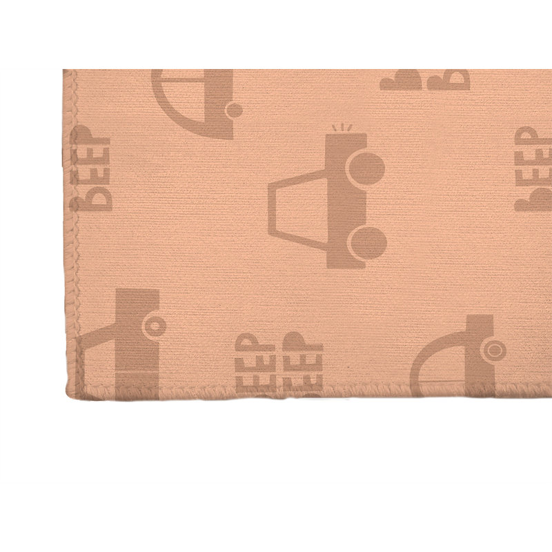 Beep Kids Play Mat, Peach/Orange/Ivory, Rectangle 2' x 3'