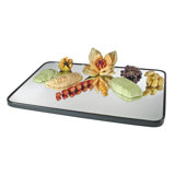 Rectangle Mirror Tray With Black Trim