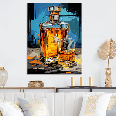 Bouteilles parfumées dorées et bleues de parfums Art déco 3 - Parfums, art mural en métal