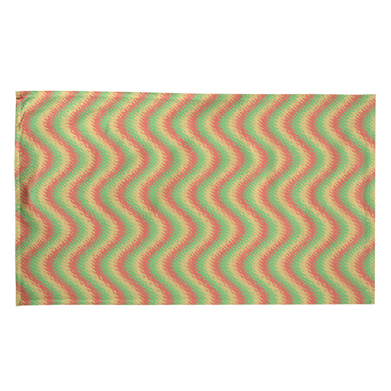 Mcguinness Tea Towel Kitchen Towel, Poly Twill, Red/Yellow/Green