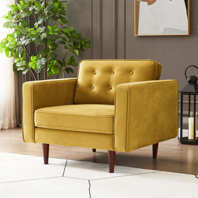 Fauteuil en velours 37,5 po