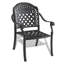 Ensemble de 5 meubles de patio en aluminium coulé avec cadre noir et coussins de siège rouges