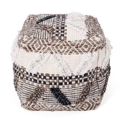 WOVEN WOOL POUF