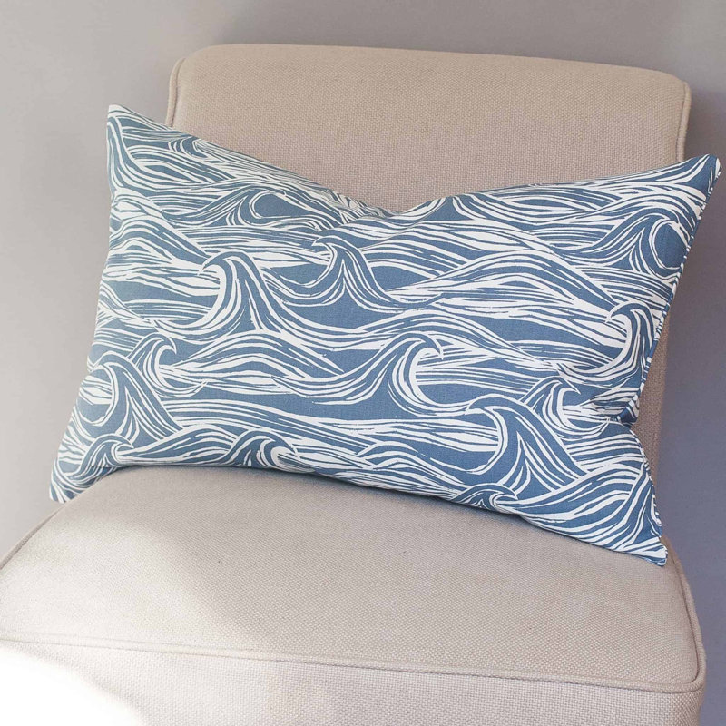 Blue Cushion, 58x38cm, Synthetic filled