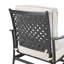 Chaise berçante d'extérieur en métal avec coussins Arnone-842217925