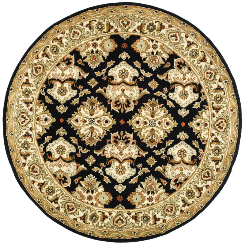 Balthrop Hand Tufted Wool Traditional Rug, Round 8'
