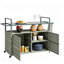 Chariot de bar mobile, armoire de buffet, armoire de rangement en rotin, table de rangement, chariot de rangement de salle à manger, îlot de cuisine