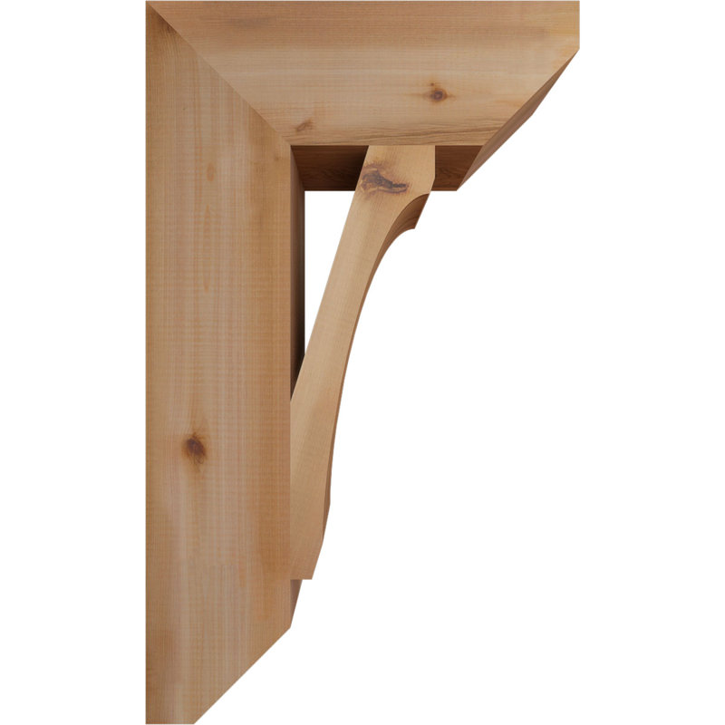 Wood Bracket/Corbel, Western Red Cedar (Smooth), 30" H x 5.5" W x 18" D