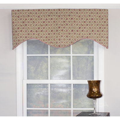 Lumaire Cotton Floral Scalloped Window Valance