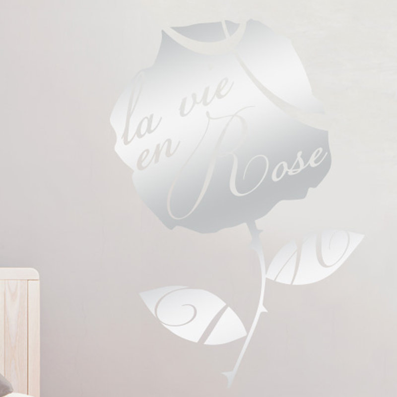 Plants & Flowers Wall Decal, Shiny Silver, Large