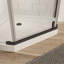 Porte de douche pivotante, avec verre trempé 1/4 po, cabine de douche néo-angle sans cadre 34,75 po x 72 po en noir mat
