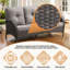 Ensemble de conversation pour patio en osier pour 5 personnes avec coussins et table basse Aristil-120284797