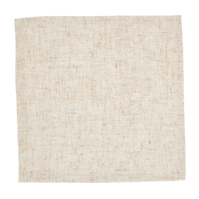 Kaedynce Cotton Blend Square Napkin, 20" W X 20" L, Beige